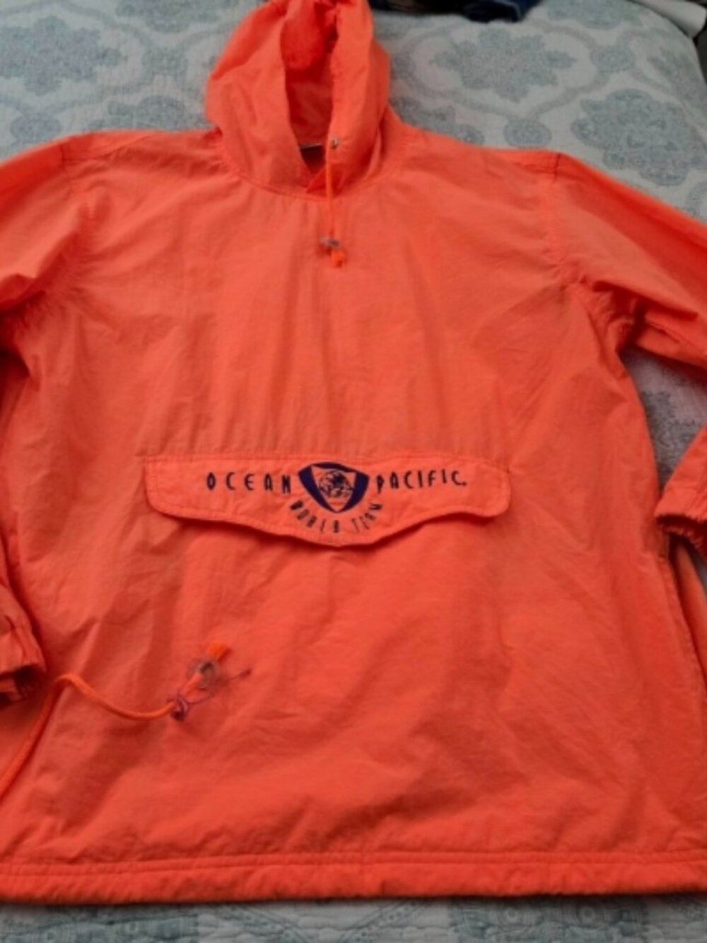 Ocean Pacific Surfing Vintage OP Jacket Neon Windbreaker